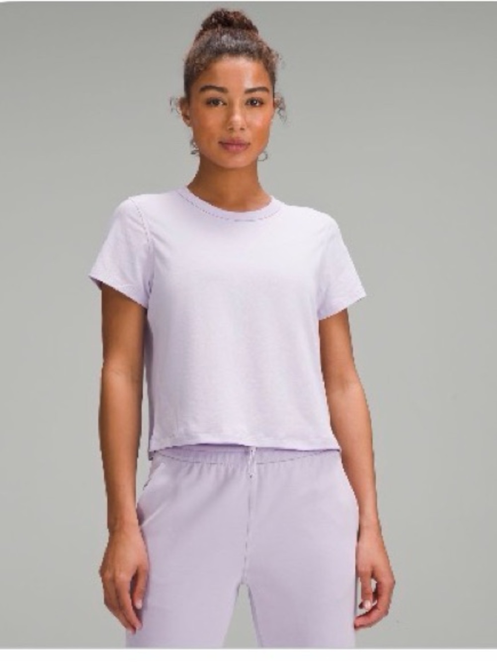 Lululemon Women's Classic-fit Cotton Blend T-shirt in Lilac Ether